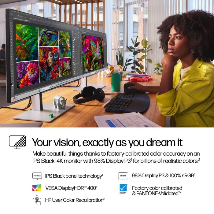 HP S7 PRO 727PK 27 ZOLL 4K 16:9/3840X2160 IPS 400CD 2000:1 USB-C