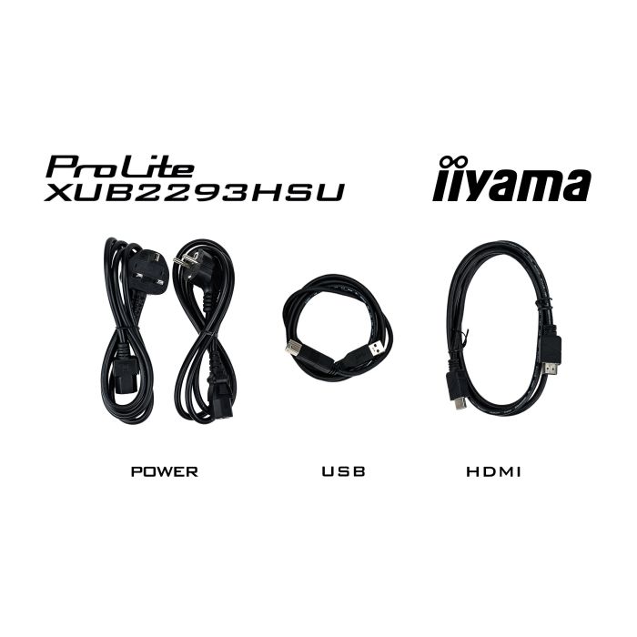 iiyama Monitor ProLite XUB2293HSU-B7 21,5" IPS-panel, 1920x1080 100Hz1ms, 300cd/m², 15cm Height Adj. Stand, Speakers, HDMI, DP
