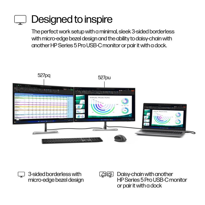 HP S5 PRO 527PQ 27 QHD (2560x1440) FHD IPS 350n 5ms DP HDMI USB-B HAS 3/3/0