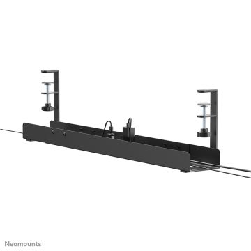 Neomounts Cable Management Tray, max 5 kg. clamp-on design, universal, black