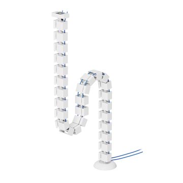 Neomounts Cable Spine Organizer for sit/stand desk frames, magnet mounted, white