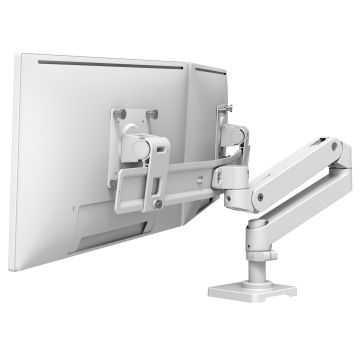 Ergotron LX PRO Dual Direct Desk Mount - uchwyt biurkowy na dwa monitory (biały)