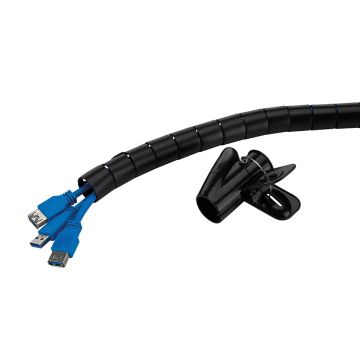 Neomounts Spiral Cable Wrap, ø25 mm., multiple cables, black