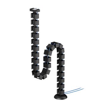 Neomounts Cable Spine Organizer for sit/stand desk frames, magnet mounted, black