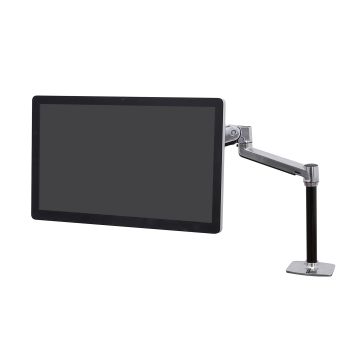 Ergtron LX HD sit-stand desk mount LCD arm - uchwyt biurkowy do monitora do pracy siedząco-stojącej (polerowane aluminium)