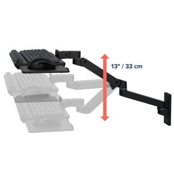 Ergotron LX PRO Keyboard Tray Wall Mount - uchwyt ścienny na klawiaturę (czarny)