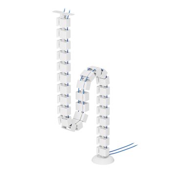 Neomounts Cable Spine Organizer for sit/stand desk frames, screw mounted, white