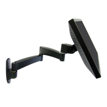 Ergotron 200 Monitor Arm - uchwyt ścienny do monitora z podwójnym rozszerzeniem (czarny)