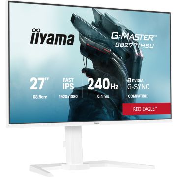 iiyama G-Master Red Eagle GB2771HSU-W1 27" WH Fast IPS Gaming, 1920x1080 240Hz0.4ms, 350cd/m², G-SYNC, 2x HDMI, DP