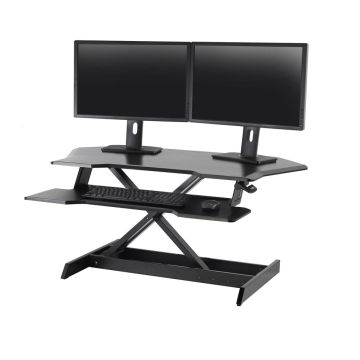 Ergotron WorkFit Corner Standing Desk Converter - narożna nadstawka na biurko do pracy na stojąco (czarna)