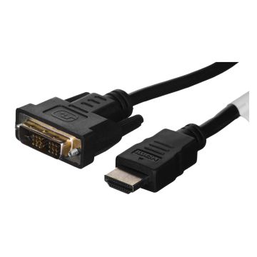 Kabel Lanberg CA-HDDV-10CC-0018-BK (HDMI M - DVI-D (18+1) M; 1,8m; kolor czarny)
