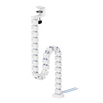 Neomounts Cable Spine Organizer for sit/stand desk frames, clamp mounted, white