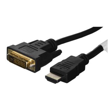 Kabel Lanberg CA-HDDV-20CU-0018-BK (HDMI M - DVI-D (24+1) M; 1,8m; kolor czarny)