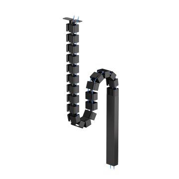 Neomounts Cable Spine Organizer for sit/stand desk frames, screw mounted, magnetic channel, black