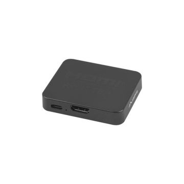 LANBERG SPLITTER VIDEO HDMI->2X HDMI 4K + PORT USB-C CZARNY