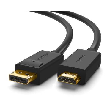Ugreen jednokierunkowy kabel z DisplayPort na HDMI 4K 30 Hz 32 AWG 1,5 m czarny