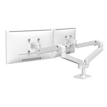 Ergotron LX PRO Dual Side-by-Side Arm - dwu ramienny uchwyt biurkowy na dwa monitory (biały)