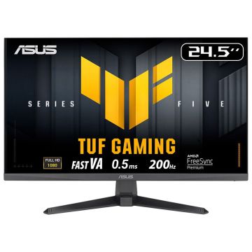 ASUS TUF Gaming Series 5 - VG257Q5A Gaming Monitor – 24.5-inch, Full HD(1920x1080), 200Hz, ELMB SYNC, 0.5ms GTG (min.), Stereo speaker, DisplayWidget Center, Gaming AI, FreeSync Premium