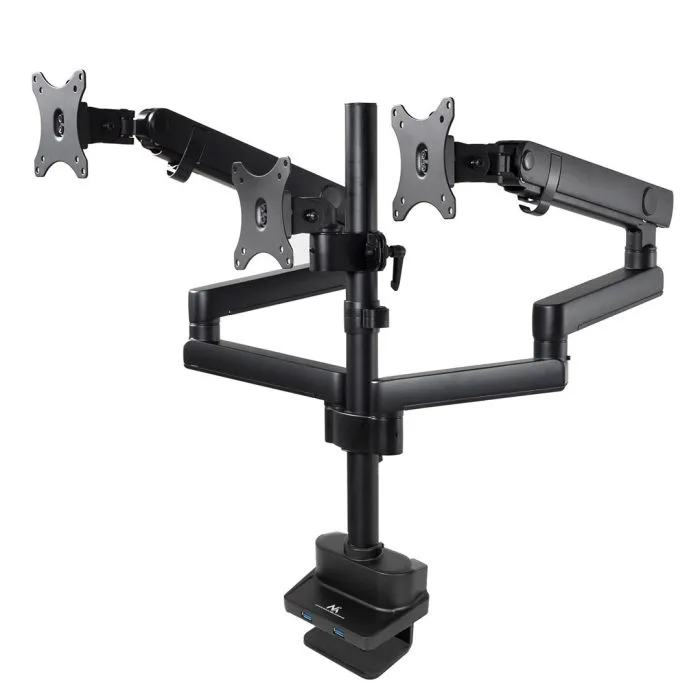 Uchwyt biurkowy do 3 monitorów Maclean MC-811 (biurkowy; 17" - 27"; max. 20kg)