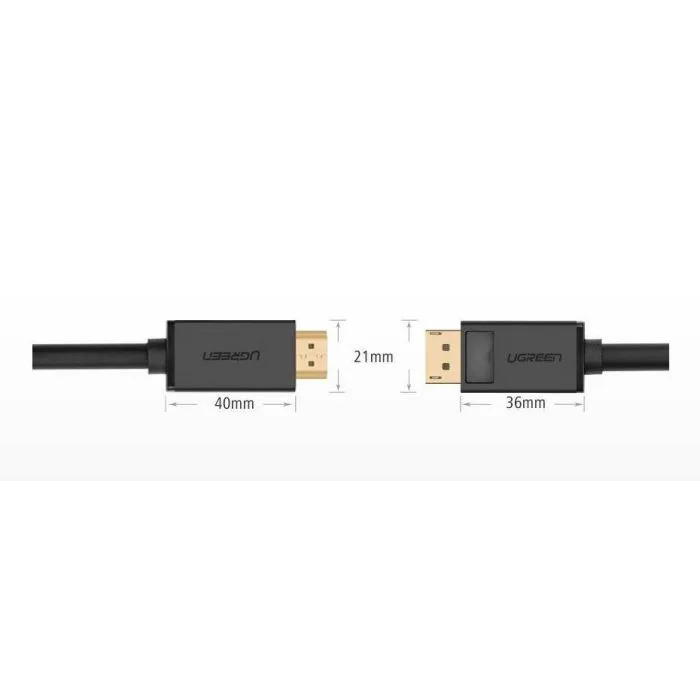 Kabel DisplayPort - HDMI Ugreen DP101 4K 3m - czarny