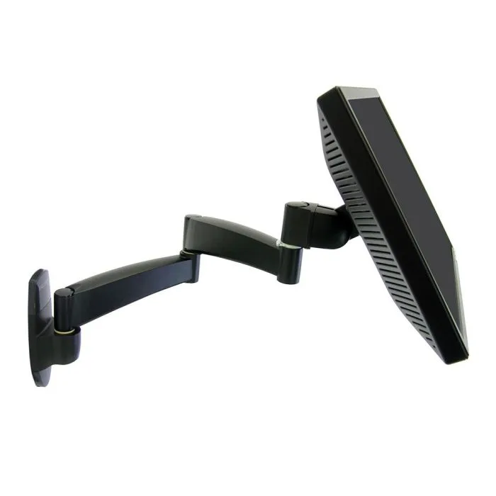 Ergotron 200 Monitor Arm - uchwyt ścienny do monitora z podwójnym rozszerzeniem (czarny)