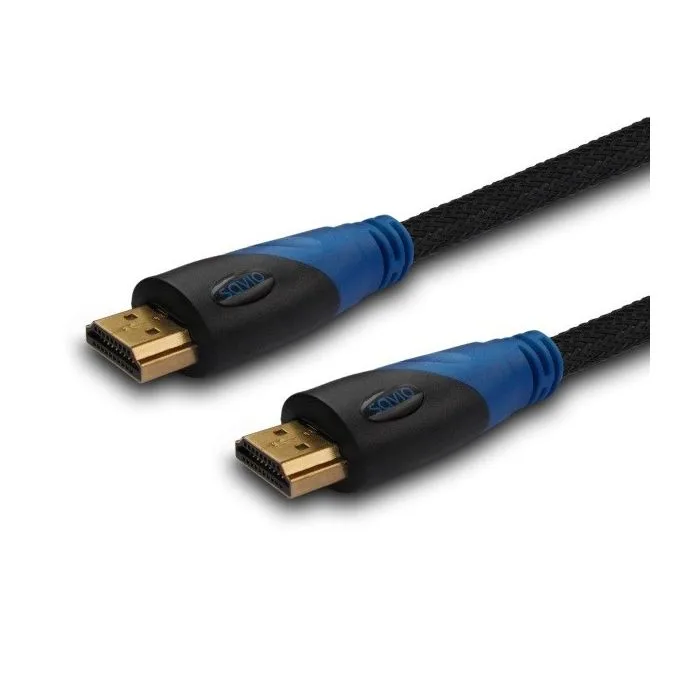 Kabel SAVIO cl-02 (HDMI M - HDMI M; 1,5m; kolor czarny)