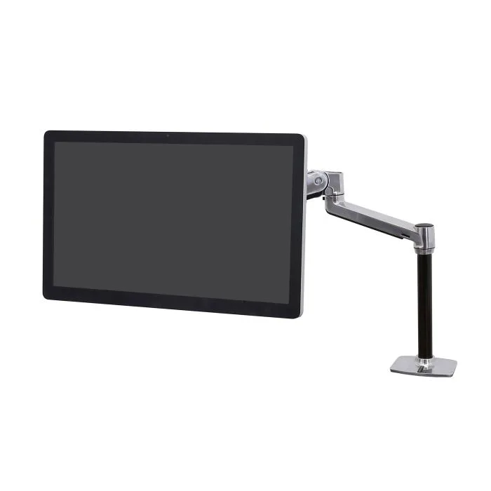 Ergtron LX HD sit-stand desk mount LCD arm - uchwyt biurkowy do monitora do pracy siedząco-stojącej (polerowane aluminium)