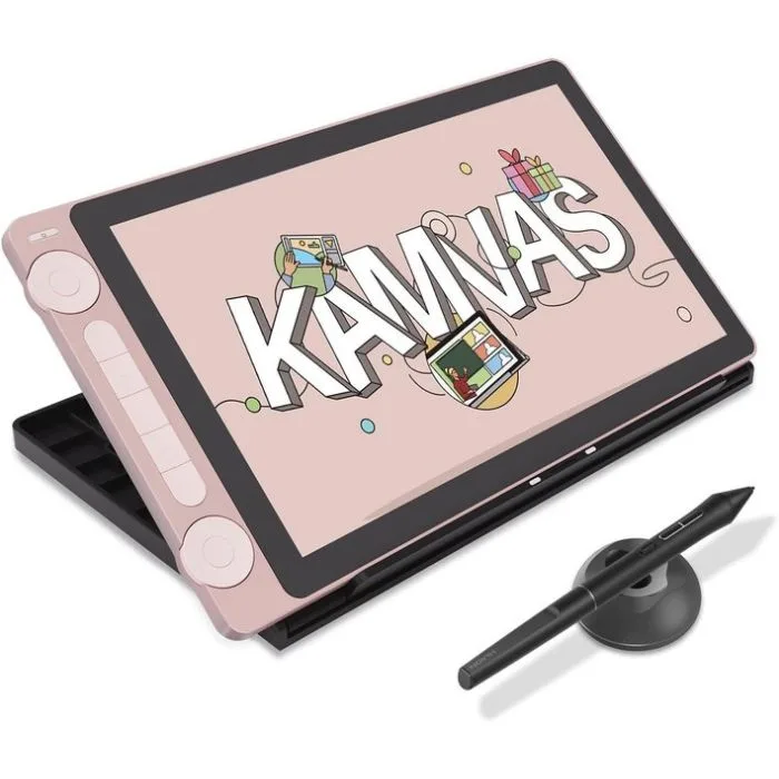 Tablet graficzny z ekranem HUION Kamvas 13 różowy