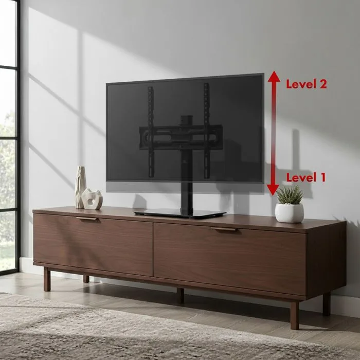 MACLEAN UNIWERSALNY STOJAK DO TV NA SZAFKĘ, , PODSTAWKA, MAX. 35 KG, OBRÓT 20 STOPNI, DLA TV 32-55" MC-132