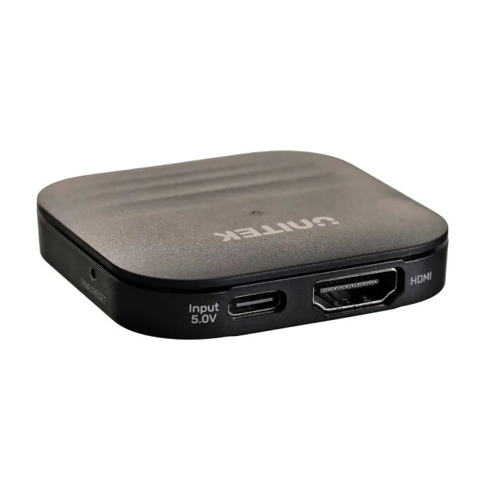 UNITEK BEZPRZEWODOWY NADAJNIK HDMI DO 50M, USB-C, CZARNY