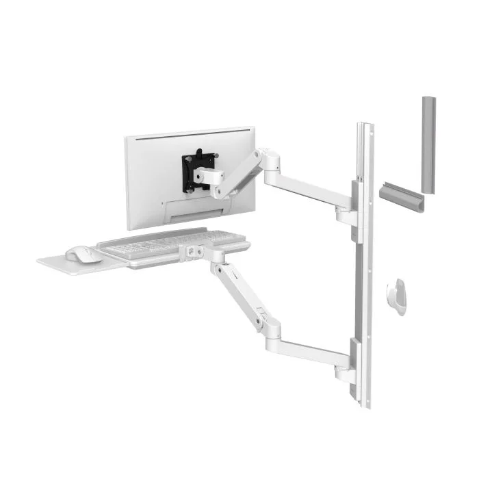 Ergotron LX PRO Wall Mount System - uchwyt ścienny na monitor i klawiaturę (biały)