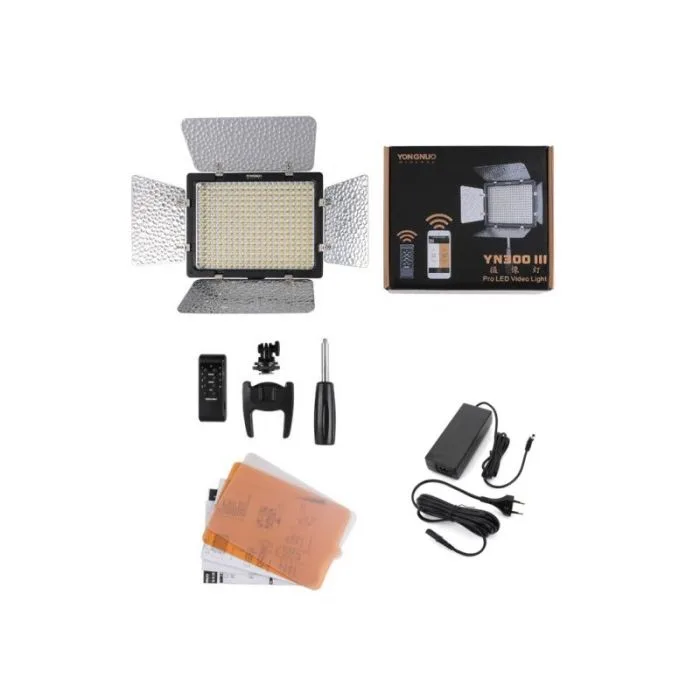 Lampa LED Yongnuo YN-300LEDIII 3200-5500K z zasilaczem sieciowym CRI 95+