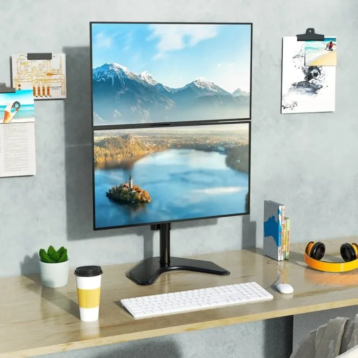 TECHLY PODSTAWA POD 2 MONITORY 13-27" LCD 10KG BIURKOWA PIONOWA