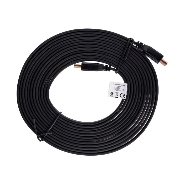 Kabel Lanberg CA-HDMI-21CU-0050-BK (HDMI M - HDMI M; 5m; kolor czarny)