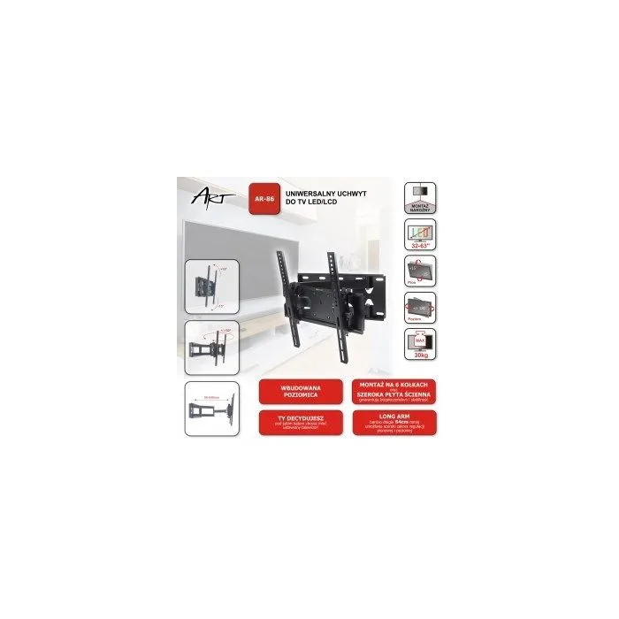 UCHWYT DO TV LCD/LED AR-86 ART 32-63" 30KG reg. pion/poziom 64cm