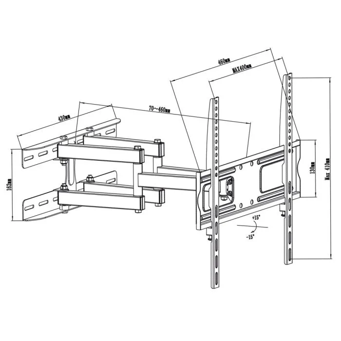 Uchwyt ścienny do telewizora Maclean MC-760 (ścienne; 26" - 55"; max. 30kg)