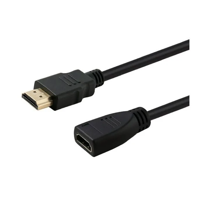 Przedłużacz z przesłoną SAVIO CL-132 (HDMI F - HDMI M; 1m; kolor czarny)