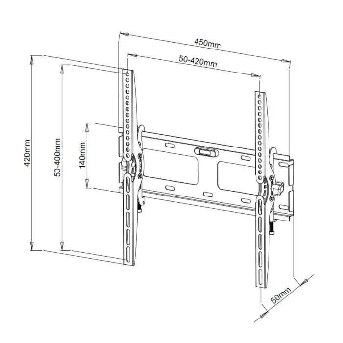 TECHLY UCHWYT ŚCIENNY TV LED/LCD 23-55” 50KG SLIM