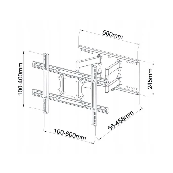 Uchwyt ścienny do telewizora ART AR-87 (ścienne; 40" - 80"; max. 60kg)