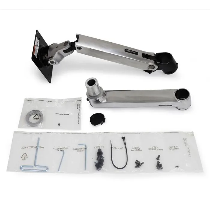 Ergotron LX Extension and Collar Kit - dodatkowe ramię na trzeci monitor dla serii LX Dual Stacking Arm z wysokim punktem montażowym (polerowane aluminium)