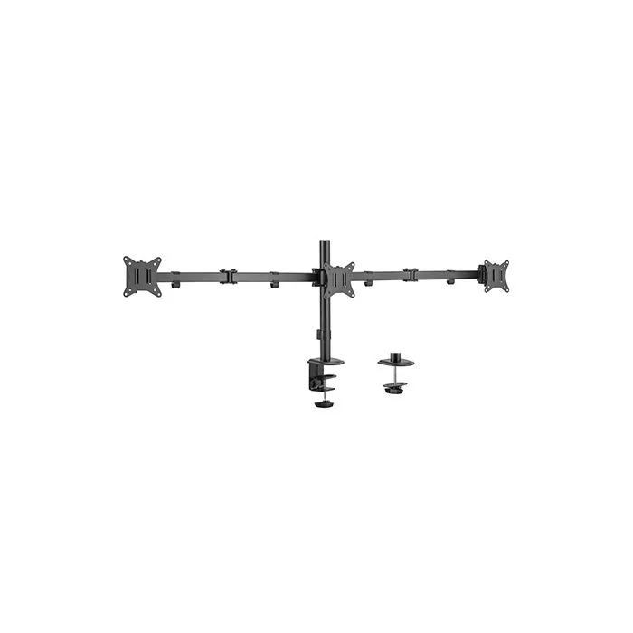 GEMBIRD BIURKOWE REGULOWANE RAMIĘ/UCHWYT NA 3 MONITORY 17-27, 100X100MM, DO 7KG