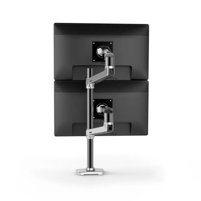 Ergotron LX Dual Stacking Arm - uchwyt biurkowy na dwa monitory z wysokim punktem montazowym (biały)