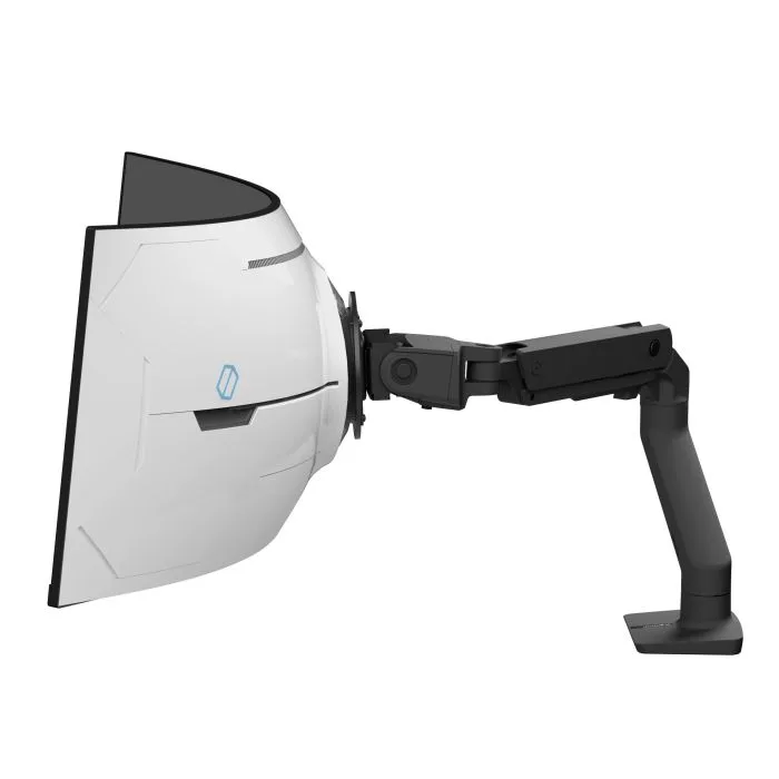 Ergotron HX Desk Monitor Arm with VHD Pivot - uchwyt dla ekranów o ekstremalnej głębokości zakrzywienia (czarny matowy)