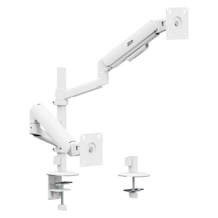 ERGO OFFICE UCHWYT NA 2 MONITORY, SPRĘŻYNA GAZOWA, 17"-32", 1-10KG, BIAŁY MAT ER-692 W