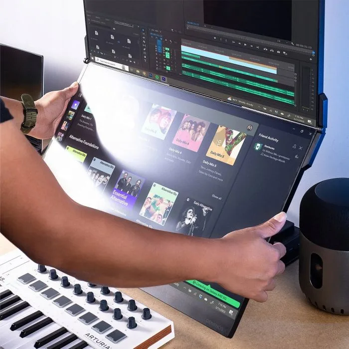 Mobile Pixels Geminos X Dual — dwa monitory 24″ QHD 75 Hz, dolny ekran dotykowy