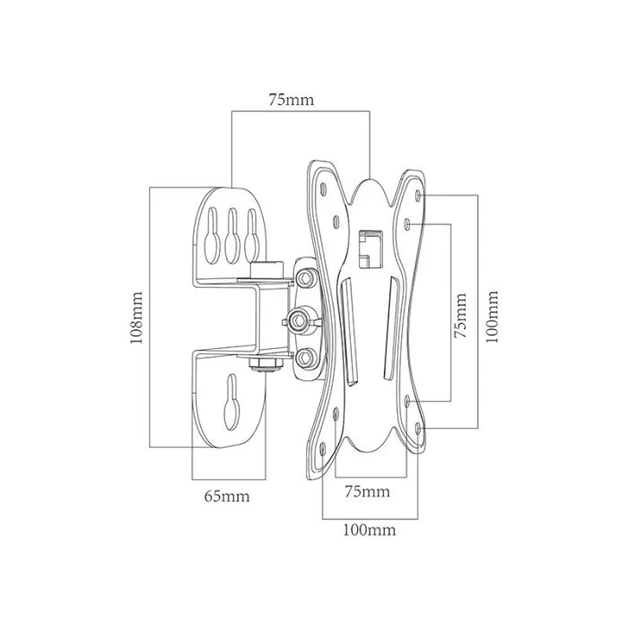 Uchwyt do monitora BLOW 76-854# (ścienne, Uchylny; 10" - 27"; max. 20kg)