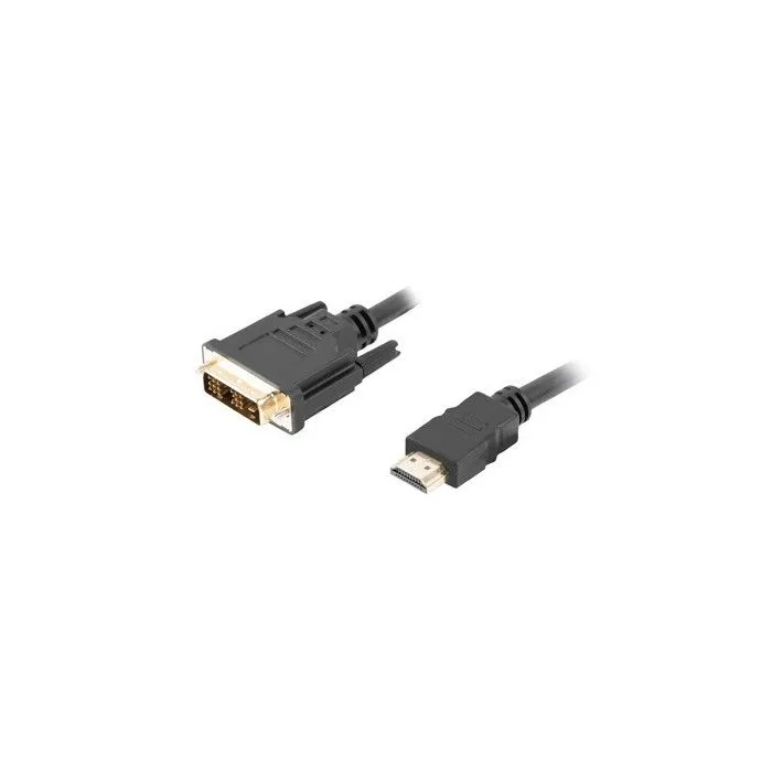 Kabel Lanberg CA-HDDV-10CC-0030-BK (HDMI M - DVI-D (18+1) M; 3m; kolor czarny)
