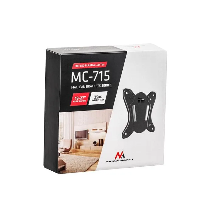 Uchwyt ścienny do telewizora Maclean MC-715 (Stały - 27"; max. 25kg)