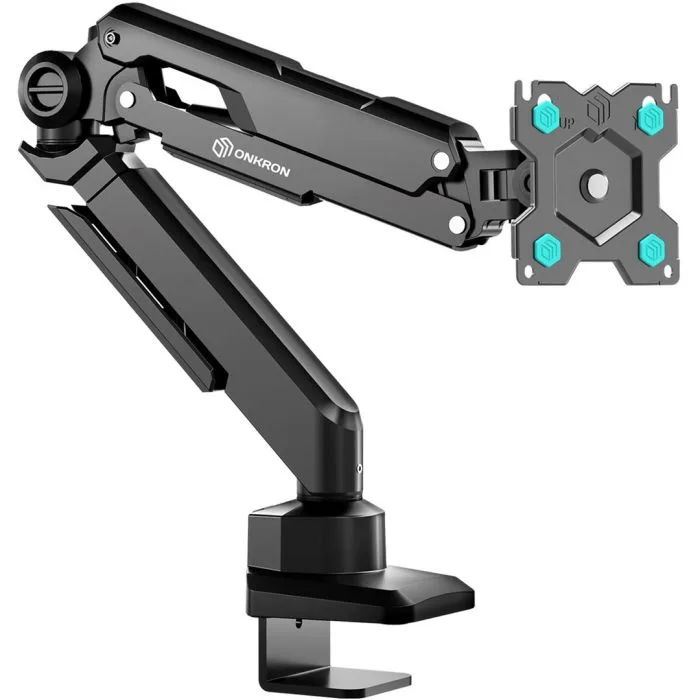ONKRON G90-B Uchwyt biurkowy obrotowo-nachylny do monitora 13"-34" maks 10 kg, z obracaniem, czarny