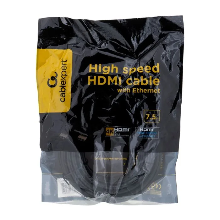 Kabel GEMBIRD CC-HDMI4-7.5M (HDMI M - HDMI M; 7,5m; kolor czarny)